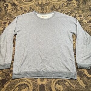 Mollusk Sweatshirt Mens Size Large Gray Crewneck Pullover Speckled Outdoors